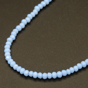 Imitation Jade Glass Beads,Round,Faceted,Dyed,Light Blue,2mm,Hole:0.5mm,about 200pcs/strand,about 5g/strand,10 strands/package,XBG00425vaia-L004 