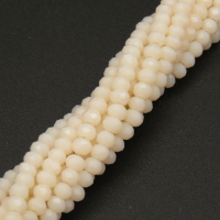 Imitation Jade Glass Beads,Round,Faceted,Dyed,Beige,2mm,Hole:0.5mm,about 200pcs/strand,about 5g/strand,10 strands/package,XBG00431vaia-L004 