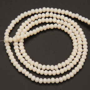 Imitation Jade Glass Beads,Round,Faceted,Dyed,Beige,2mm,Hole:0.5mm,about 200pcs/strand,about 5g/strand,10 strands/package,XBG00431vaia-L004 