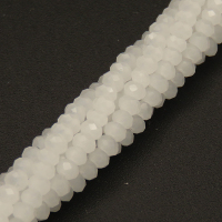 Imitation Jade Glass Beads,Round,Faceted,Dyed,White,2mm,Hole:0.5mm,about 200pcs/strand,about 5g/strand,10 strands/package,XBG00434vaia-L004 
