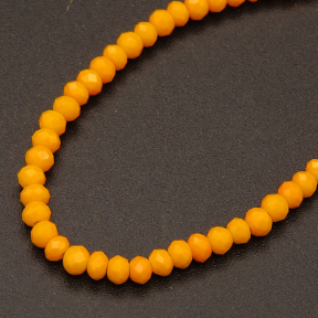 Imitation Jade Glass Beads,Round,Faceted,Dyed,Orange,2mm,Hole:0.5mm,about 200pcs/strand,about 5g/strand,10 strands/package,XBG00440vaia-L004 