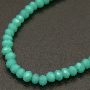 Imitation Jade Glass Beads,Round,Faceted,Dyed,Cyan-blue,2mm,Hole:0.5mm,about 200pcs/strand,about 5g/strand,10 strands/package,XBG00443vaia-L004 