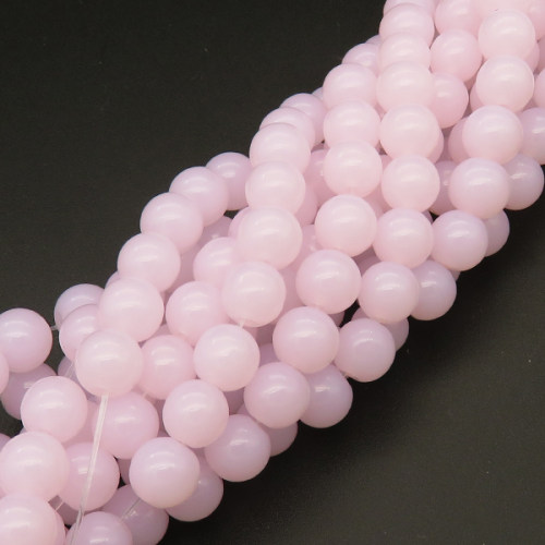 Imitation Jade Glass Beads,Round,Dyed,Pink,4mm,Hole:0.5mm,about 100pcs/strand,about 9g/strand,10 strands/package,XBG00449avja-L004 