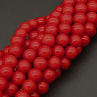 Imitation Jade Glass Beads,Round,Dyed,Red,4mm,Hole:0.5mm,about 100pcs/strand,about 10g/strand,10 strands/package,XBG00452avja-L004 