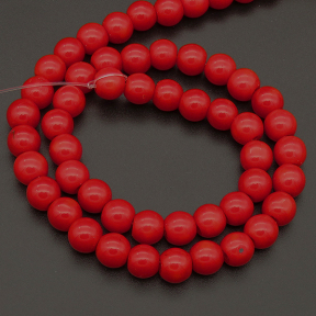 Imitation Jade Glass Beads,Round,Dyed,Red,4mm,Hole:0.5mm,about 100pcs/strand,about 10g/strand,10 strands/package,XBG00452avja-L004 
