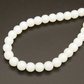 Imitation Jade Glass Beads,Round,Dyed,White,4mm,Hole:0.5mm,about 100pcs/strand,about 10g/strand,10 strands/package,XBG00461vaia-L004 