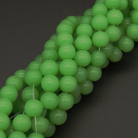 Imitation Jade Glass Beads,Round,Dyed,Green,4mm,Hole:0.5mm,about 100pcs/strand,about 10g/strand,10 strands/package,XBG00464vaia-L004 
