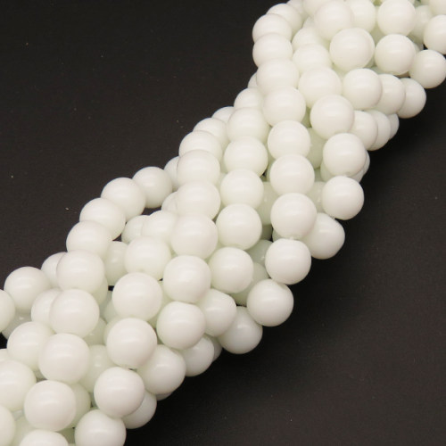 Imitation Jade Glass Beads,Round,Dyed,White,4mm,Hole:0.5mm,about 100pcs/strand,about 10g/strand,10 strands/package,XBG00473vaia-L004 
