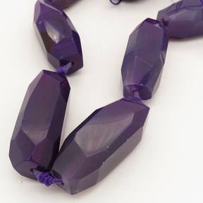 Natural Agate,Irregular Column,Faceted,Dyed,Purple,14x41~15x44mm,Hole:2mm,about 8pcs/strand,about 160g/strand,3 strands/package,15"(39cm),XBGB01293aiov-L001