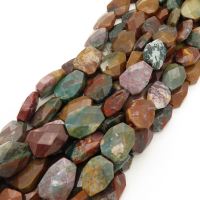 Natural Stone,Oval,Faceted,Mixed-color,17x23x8~18x27x8mm,Hole:2mm,about 15pcs/strand,about 85g/strand,3 strands/package,15"(37cm),XBGB01320aiov-L001