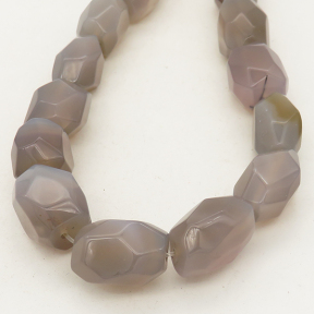 Natural Agate,Nuggets,Faceted,Dyed,Grey,11x21~14x22mm,Hole:2mm,about 20pcs/strand,about 120g/strand,3 strands/package,15"(39cm),XBGB01323aiov-L001