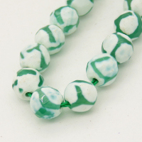 Natural Dzi Agate,Round,Faceted,Dyed,Green,6mm,Hole:0.8mm,about 63pcs/strand,about 22g/strand,5 strands/package,15"(38cm),XBGB01617vhha-L001