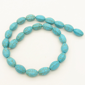 Synthetic Howlite,Hexagonal ellipse,Dyed,Blue,16x29mm,Hole:1mm,about 22pcs/strand,about 115g/strand,1 strand/package,16"(40cm),XBGB02983hibb-L001