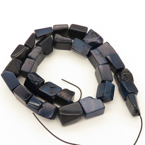 Synthetic Howlite,Irregular Square,Dyed,Dark blue,12*14*9~13*17*8.5mm,Hole:1mm,about 29pcs/strand,about 100g/strand,1 strand/package,16"(40cm),XBGB03007hibb-L001