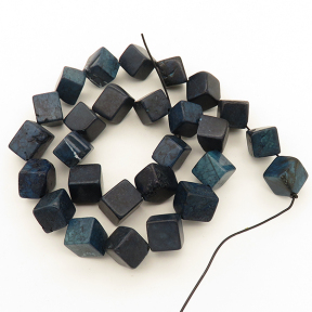 Synthetic Howlite,Irregular Square,Dyed,Dark blue,10*10mm,Hole:1mm,about 27pcs/strand,about 80g/strand,1 strand/package,16"(40cm),XBGB03013hibb-L001