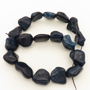 Synthetic Howlite,Irregular,Dyed,Dark blue,20*23*13~19*30*15mm,Hole:1mm,about 18pcs/strand,about 125g/strand,1 strand/package,16"(40cm),XBGB03019hibb-L001