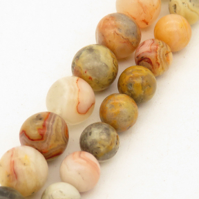 Natural Agate,Crazy agate,Round,Dyed,Earth yellow,8mm,Hole:1mm,about 48pcs/strand,about 36g/strand,5 strands/package,15"(38cm),XBGB03070vbpb-L001