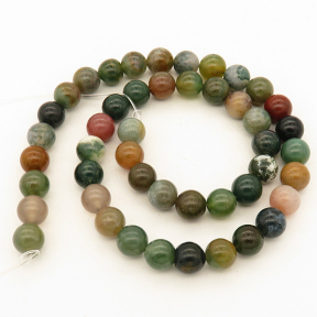 Natural Indian Agate,Round,Dark green,12mm,Hole:1mm,about 32pcs/strand,about 80g/strand,5 strands/package,15"(38cm),XBGB03076vhjl-L001