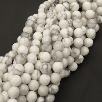 Natural Howlite,Round,Faceted,White,10mm,Hole:1mm,about 38pcs/strand,about 55g/strand,5 strands/package,15"(38cm),XBGB03094vhha-L001