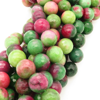 Natural Alabaster,Round,Faceted,Dyed,Colorful,14mm,Hole:1.2mm,about 27pcs/strand,about 110g/strand,5 strands/package,15"(38cm),XBGB03126vhnv-L001