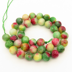 Natural Alabaster,Round,Faceted,Dyed,Colorful,10mm,Hole:1mm,about 38pcs/strand,about 55g/strand,5 strands/package,15"(38cm),XBGB03132bbov-L001