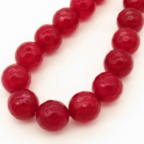 Natural Alabaster,Round,Faceted,Dyed,Wine red,10mm,Hole:1mm,about 38pcs/strand,about 55g/strand,5 strands/package,15"(38cm),XBGB03141bbov-L001