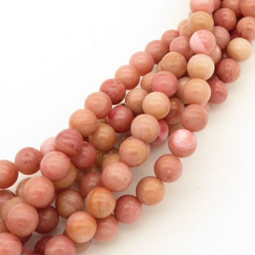Natural Alabaster,Round,Dyed,Pink,6mm,Hole:0.8mm,about 63pcs/strand,about 22g/strand,5 strands/package,15"(38cm),XBGB03168baka-L001