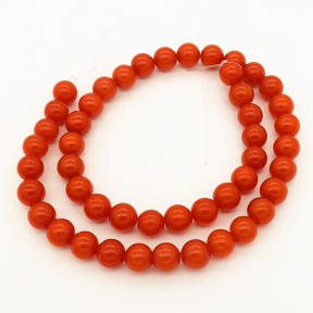 Natural Alabaster,Round,Dyed,Orange red,8mm,Hole:1mm,about 48pcs/strand,about 36g/strand,5 strands/package,15"(38cm),XBGB03174ablb-L001