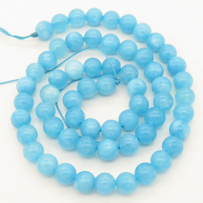 Natural Alabaster,Round,Dyed,Sky blue,10mm,Hole:1mm,about 38pcs/strand,about 55g/strand,5 strands/package,15"(38cm),XBGB03192vbnb-L001