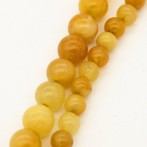 Natural Alabaster,Round,Dyed,Earth yellow,6mm,Hole:0.8mm,about 63pcs/strand,about 22g/strand,5 strands/package,15"(38cm),XBGB03211baka-L001