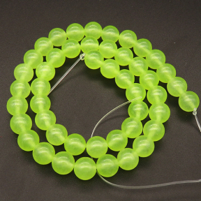 Natural Alabaster,Round,Dyed,Green,12mm,Hole:1.2mm,about 32pcs/strand,about 80g/strand,5 strands/package,15"(38cm),XBGB03217bhia-L001