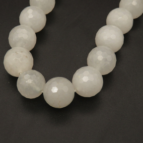 Natural Alabaster,Round,Faceted,Dyed,Grey,14mm,Hole:1mm,about 27pcs/strand,about 110g/strand,5 strands/package,15"(38cm),XBGB03226vhnv-L001
