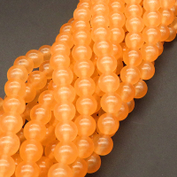 Natural Alabaster,Round,Dyed,Orange,8mm,Hole:1mm,about 48pcs/strand,about 36g/strand,5 strands/package,15"(38cm),XBGB03238ablb-L001