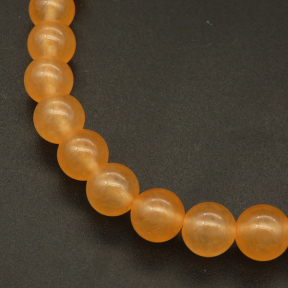 Natural Alabaster,Round,Dyed,Orange,8mm,Hole:1mm,about 48pcs/strand,about 36g/strand,5 strands/package,15"(38cm),XBGB03238ablb-L001