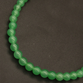 Natural Alabaster,Round,Dyed,Green,4mm,Hole:0.5mm,about 90pcs/strand,about 9g/strand,5 strands/package,15"(38cm),XBGB03247aakl-L001