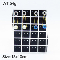 MDF Board & Flannelette,MDF Pillar Earrings Display Board,Black & White,13x10cm,about 54g/pc,1 pc/package  3G0000195vbmb-705
