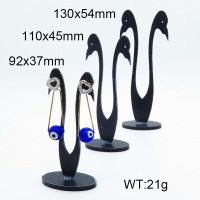 Acrylic,Acrylic Bird Head Shaped Large, Medium And Small Earrings Display Rack,Black,Big130x54mm  Middle100x45mm  Small92x37mm  ,about 21g/pc,1 pc/package  3G0000220vbpb-705
