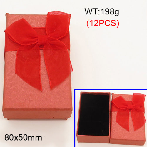 Carton & Sponge,Cardboard Box,Butterfly Square Box,Rouge powder & Red,80x50mm,about 198g/package,12 pcs/package  3G00125vhmo-258