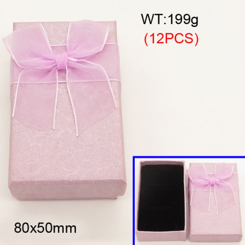 Carton & Sponge,Cardboard Box,Butterfly Square Box,Lilac Colour,80x50mm,about 199g/package,12 pcs/package  3G00126vhmo-258