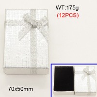 Carton & Sponge,Cardboard Box,Butterfly Square Box,Silvery Grey,70x50mm,about 175g/package,12 pcs/package  3G00129vhmo-258