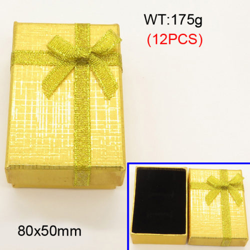 Carton & Sponge,Cardboard Box,Butterfly Square Box,Yellow,80x50mm,about 175g/package,12 pcs/package  3G00131vhmo-258