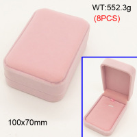 Gum Embryo & Flannelette,Velours Box,Rectangular Box,Pink,100x70mm,about 552.3g/package,8 pcs/package  3G00135ajma-258