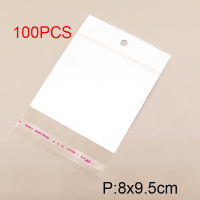 Plastic,Plastic Packing Bag,White,8x9.5cm,about 38g/package,100 pcs/package  6PS300360aaio-715