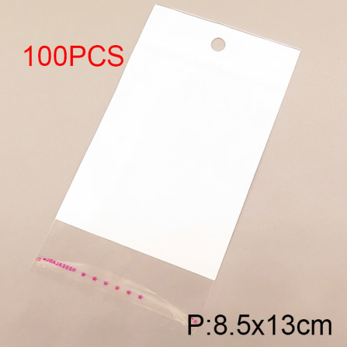Plastic,Plastic Packing Bag,White,8.5x13cm,about 50g/package,100 pcs/package  6PS300361avja-715