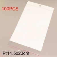 Plastic,Plastic Packing Bag,White,14.5x23cm,about 300g/package,100 pcs/package  6PS300364bbov-715