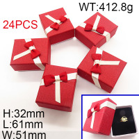 Carton & Sponge,Cardboard Box,Butterfly Square Box,Red,H:32mm   L:61mm   W:51mm,about 412.8g/package,24 pcs/package  6PS600249aioo-705