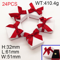 Carton & Sponge,Cardboard Box,Butterfly Square Box,White & Red,H:32mm   L:61mm   W:51mm,about 410.4g/package,24 pcs/package  6PS600250aioo-705