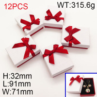 Carton & Sponge,Cardboard Box,Butterfly Square Box,White & Red,H:32mm   L:91mm   W:71mm,about 314.6g/package,12 pcs/package  6PS600252vhov-705