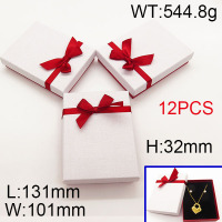 Carton & Sponge,Cardboard Box,Butterfly Square Box,Whiet & Red,L:131mm   W:101mm,about 544.8g/package,12 pcs/package  6PS600254aimk-705
