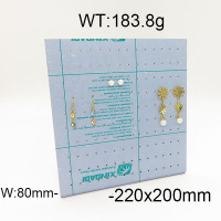 MDF Board & Flannelette,MDF Support Earrings Display Rack,Cyan,220x200mm,about 183.8g/pc,1 pc/package  6PS600273vhmv-705